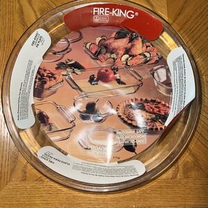 Anchor Hocking Fire-King H1060FR Ovenproof Pie Plate‎ NOS 9" Vintage Made In USA